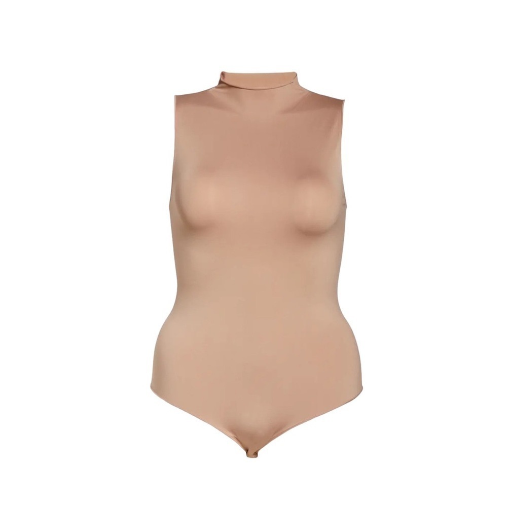 SKIMS Tigers Eye Mock Neck Sleeveless Bodysuit Sz. S/M​​​​​​​​​​